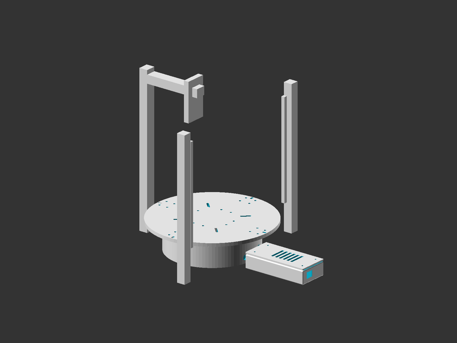 Rendered assembly of the ResaleDock photography turntable